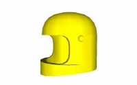 Lego Minifigur Helm alt mit dickem Kinnriemen und Visiernippel (3842b)