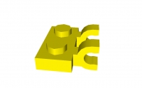 Lego Platte 1 x 2 mit 2 horizontalen Clips (60470)