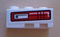 Lego Diagonalstein 2 x 3 links bedruckt (6565pb07)