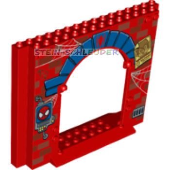 Lego Wand 4 x 16 x 10 bedruckt (15626pb04)