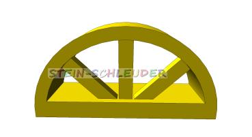 Lego Fenster 1 x 4 x 1 2/3 halbrund mit Sprossen (20309)