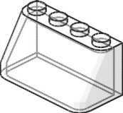 Lego Windschutz 2 x 4 x 1 & 2/3 (21)