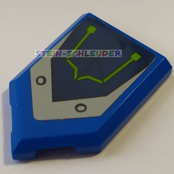 Lego Fliese 2 x 3 fünfeck, mit Sticker (22385pb206)
