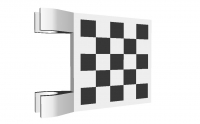 Lego Flagge 2 x 2 kariert, einseitig bedruckt (2335pb077)