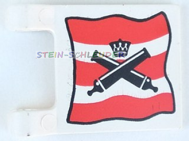 Lego Flagge 2 x 2 mit Kanonen ( 2335pb002)