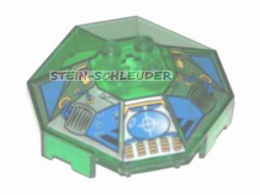 Lego Windschutzscheibe 6 x 6 x 2 achteck bedruckt (2418bpb01)