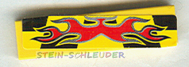 Lego Fliese 1 x 4 mit Sticker (2431pb058)