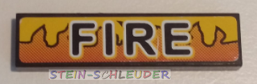 Lego Fliese 1 x 4 mit Sticker (2431pb435)