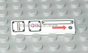 Lego Fliese 1 x 4 bedruckt (2431px23)