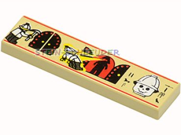 Lego Fliese 1 x 4 bedruckt (2431px4)
