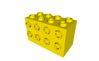 Lego Stein 2 x 4 x 2 mit seitlichen Noppen (2434)