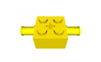 Lego Stein 2 x 2 mit 2 Pins und Achsloch (30000)