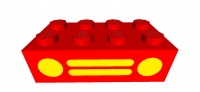 Lego Basisstein 2 x 4 bedruckt (3001p11)