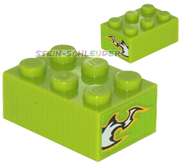 Lego Stein 2 x 3 mit Sticker (3002pb20)