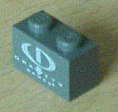 Lego Stein 1 x 2 mit Sticker (3004pb015)