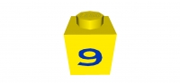 Lego Stein 1 x 1 bedruckt (3005pt9)
