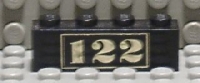 Lego Stein 1 x 4 bedruckt (3010pb007)