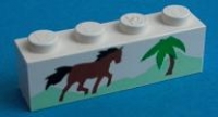 Lego Stein 1 x 4 bedruckt (3010pb022)