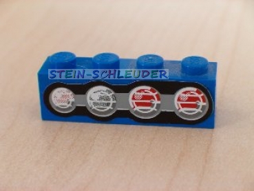 Lego Stein 1 x 4 mit Sticker (3010pb057R)
