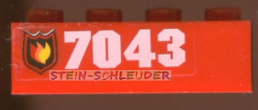 Lego Stein 1 x 4 mit Sticker (3010pb070L)