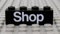 Lego Stein 1 x 4 mit Aufdruck (3010px16)