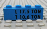 Lego Stein 1 x 4 mit Aufdruck (3010px34)