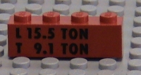 Lego Stein 1 x 4 mit Aufdruck (3010px37)