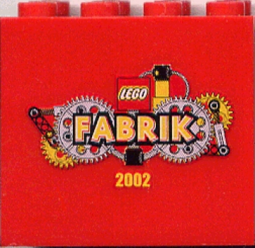 Lego Stein 2 x 4 x 3 bedruckt -2002- (30144pb002)
