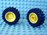 8 x Lego Rad 18 x 14 mit gelben Felgen (30391x30285_24)