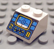 Lego Schrägstein 45 bedruckt (3039pb13)
