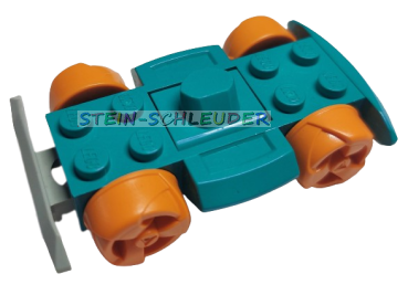 Lego Autobasis 4 x 6 Racer mit orangen Rädern (30558c06)