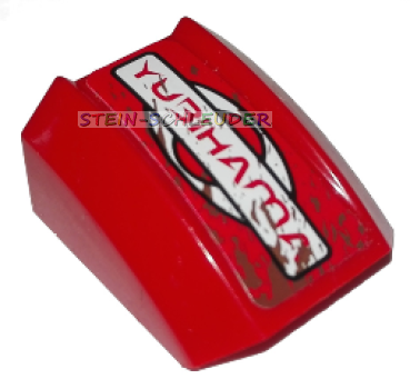 Lego Keilstein 2 x 2 x 1 mit Sticker (30602pb046r)