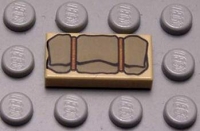 Lego Fliese 1 x 2 bedruckt (3069bpx38)