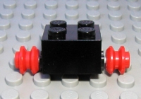 8 x Lego Achsstein 2 x 2 mit Felgen (3137c01)