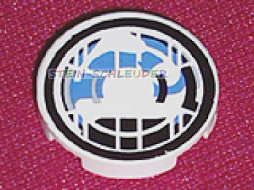 Lego Fliese 2 x 2 rund mit Sticker (4150pb028)