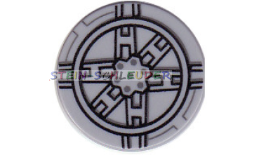 Lego Fliese 2 x 2 rund bedruckt (4150pb086)