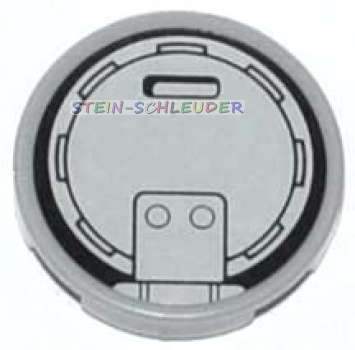 Lego Fliese 2 x 2 rund bedruckt (4150pb139)