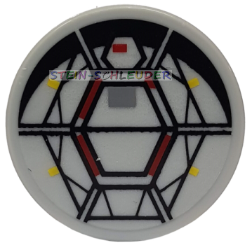 Lego Fliese 2 x 2 rund mit Sticker (4150pb169)