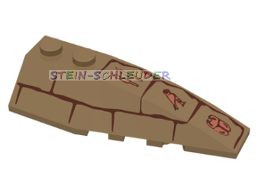 Lego Keilstein 2 x 6 bedruckt (41747pb038)