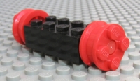 4 x Lego Achstein 2 x 4 mit Felgen (4180c02)