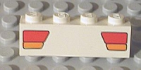 Lego Stein 1 x 4 mit Aufdruck (3010px42)