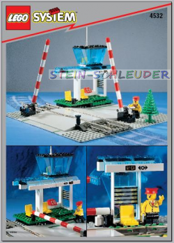 Lego Eisenbahn Anleitung -9V Manual Level Crossing- (B_4532)