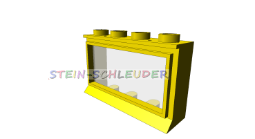 Lego Fenster mit Glas 1 x 4 x 2 (453bc01)