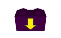 Lego Stein 1 x 2 bedruckt (3004p04)