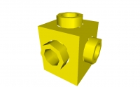 Lego Stein 1 x 1 mit 4 seitl. Noppen (4733)