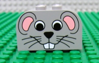 Lego Stein 2 x 4 x 2 abgerundet mit Aufdruck (4744px28)