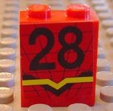 Lego Wand 1 x 2 x 2 mit Sticker (4864pb004C)