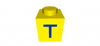 Lego Stein 1 x 1 bedruckt (3005ptt)