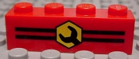 Lego Stein 1 x 4 mit Aufdruck (3010px6)