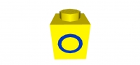 Lego Stein 1 x 1 bedruckt (3005pto)